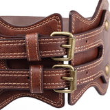 Women,Crazy,Horse,Leather,Needle,Buckle,Elastic,Brown,Color,Wristband,Strap