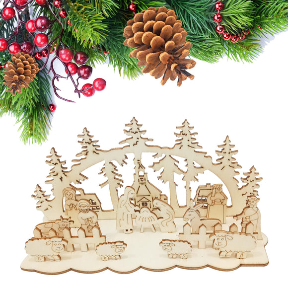 Loskii,JM01693,Christmas,Wooden,Funny,Party,Desktop,Decorations,Christmas,Wooden,Ornaments