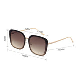 Women,Square,Shape,Frame,Metal,Vintage,Personality,Casual,Outdoor,Protection,Sunglasses