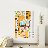 Removable,Height,Chart,Measure,Sticker,Giraffe,Decal