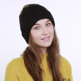 Women,Winter,Patchwork,Small,Knitted,Beanie