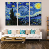 Modern,Spray,Painting,Decorative,Painting,Hotel,Canvas,Painting,Mural,Triple,Starry