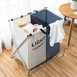 Foldable,Dirty,Laundry,Basket,Organizer,Printed,Collapsible,Three,Laundry,Hamper,Sorter,Laundry,Storage,Baskets,Large