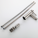 Stainless,Steel,Bathroom,Basin,Faucet,Single,Handle,Single,Mixer,Hoses
