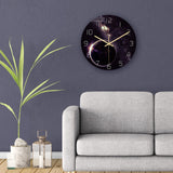 Loskii,CC022,Creative,Starry,Pattern,Clock,Clock,Quartz,Clock,Office,Decorations
