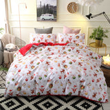 Bedding,Happy,Christmas,Quilt,Cover,Pillowcase,Queen