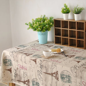 Paris,Eiffel,Tower,Pattern,Coffee,Cotton,Linen,Tableware,Table,Runner,Tablecloth,Cover