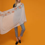 Women,Linen,Handcraft,Embroidery,Printting,Scarves,Fashion,Summer,Outdoor,Flower,Shawl,Scarf