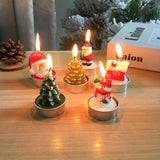 Christmas,Candles,Santa,House,Snowman,Christmas,Paraffin,Candles,Wedding,Party,Candles,Decor,Light