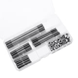 80Pcs,Stainless,Steel,Threaded,Double,Screw,Assortment
