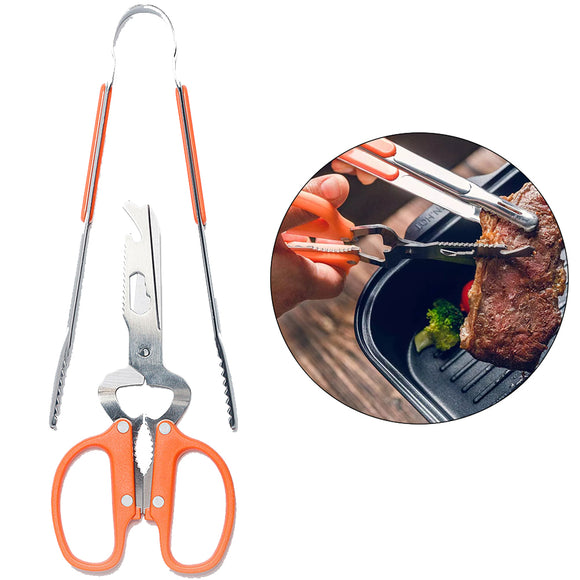 Maxsun,Stainless,Steel,Barbecue,Scissors,Kitchen,Tongs,Grill,Cutter,Peeler