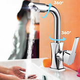 Flexible,Chrome,Brass,Swivel,Water,Spout,Kitchen,Single,Lever,Faucet,Mixer