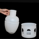 Removable,White,Plastic,Automatic,Drinker,Water,Feeder,Dispenser,Automatic,Waterer,Pigeons,Birds