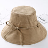 Women,Summer,Casual,Cotton,Bucket,Foldable,Sunscreen,Beach