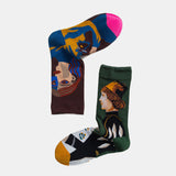 Unisex,British,Style,Retro,Couple,Patchwork,Color,Personality,Socks