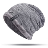 Velvet,Knitted,Stripe,Beanie,Outdoor,Winter,Skullcap,Beanies