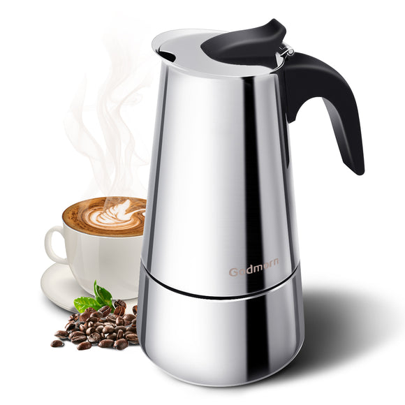 Godmorn,Stovetop,Espresso,Maker,Percolator,Italian,Coffee,Maker,Classic,Maker,Stainless,Steel,Suitable,Induction,Cookers