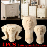 European,Solid,Carving,Furniture,Unpainted,Cabinet,Feets