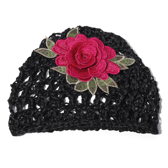 Women,Summer,Outdoor,Embroidery,Flower,Elasticity,Sunshade,Beanie