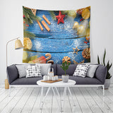 Loskii,Christmas,Tapestry,Santa,Print,Hanging,Tapestry,Decor,Christmas,Decorations