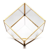 Modern,Glass,Geometric,Terrarium,Tabletop,Succulent,Plants,Inclined,Container,Flower