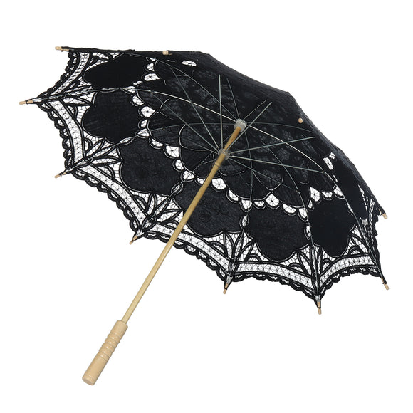 Layer,Embroidered,Wedding,Protection,Umbrella,Vintage,Umbrella