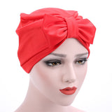 Women,Satin,Bowknot,Beanie,Solid,Elegant,Outdoor,Casual,Turban