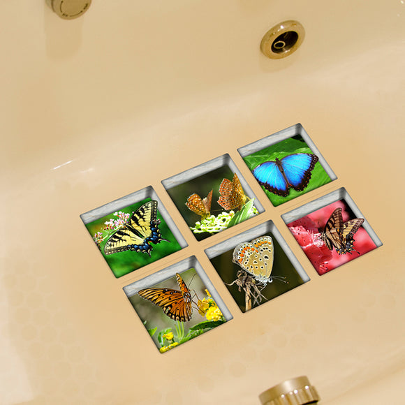 13x13cm,Butterfly,Pattern,Waterproof,Bathtub,Sticker