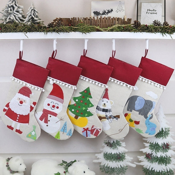 Christmas,Decor,Stocking,Socks,Plush,Hanging,Christmas,Christmas,Grandpa,Snowman,Socks,Candy,Hanging,Figurines
