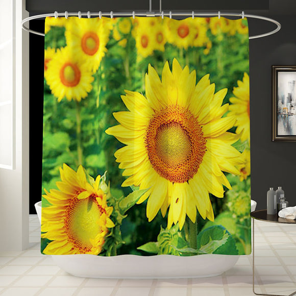 Sunflower,Green,Bathroom,Decor,Shower,Curtain,Bathroom,Toilet,Cover