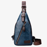 Leather,Sling,Waterproof,Chest,Crossbody,Shoulder,Messenger,Casual,Backpack,Sport,Travel
