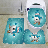 Christmas,Toilet,Covers,Bathroom,Bathroom,Carpet,Absorbent