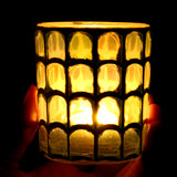 Glass,Candle,Holder,Votive,Moroccan,Light,Table,Candleholder