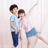 [FROM,Cotton,Children,Short,Sleeve,Wearable,Breathable,Sports,Casual