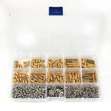 Suleve,M3BH6,750Pcs,Brass,Column,Standoff,Support,Spacer,Pillar,Stainless,Steel,Cross,Screw,Assortment,Board