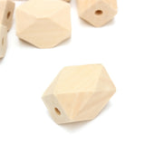 10pcs,30x20mm,Geometric,Wooden,Beads,Unfinished,Necklace,Faceted,Craft,Decorations