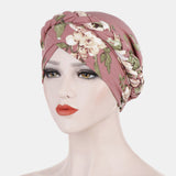 Women,Flower,Printing,Turban,Cotton,Casual,Breathable