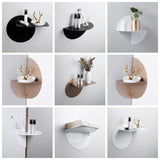 KCASA,Rounded,Floating,Stainless,Steel,Shelves,Decorative,Display,Organizer,Storage,Baskets,Holders,Bathtoom,Kitchen,Office