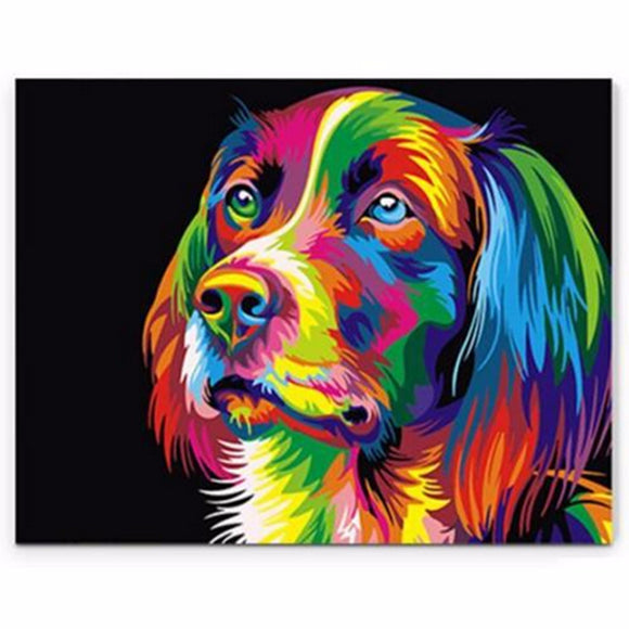 50x40CM,ColorFul,Puppy,Little,Animal,Handicraft,Paint,Decor,Framed
