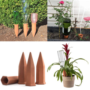 Modern,Terracotta,Plant,Watering,Stakes,Automatic,Watering,Spikes,Bottle,Watering,Device,Irrigation,Vacation