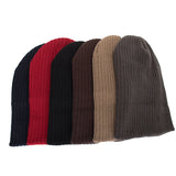 Winter,Plain,Thicken,Brimless,Knitted,Curlable,Earmuffs,Slouch,Beanie