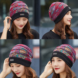 Women,Cotton,Floral,Pattern,Casual,Fashion,Breathable,Outdoor,Pleats,Turban,Beanie