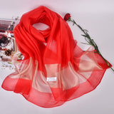 Women,Satin,Scarves,Solid,Color,Sunscreen,Beach,Towel,Shawl