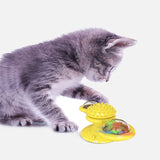 Interactive,Puzzle,Training,Around,Windmill,Turntable,Catnip,Tease,Scratching,itching,Brush