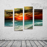 Miico,Painted,Combination,Decorative,Paintings,Beach,Sunset,Decoration