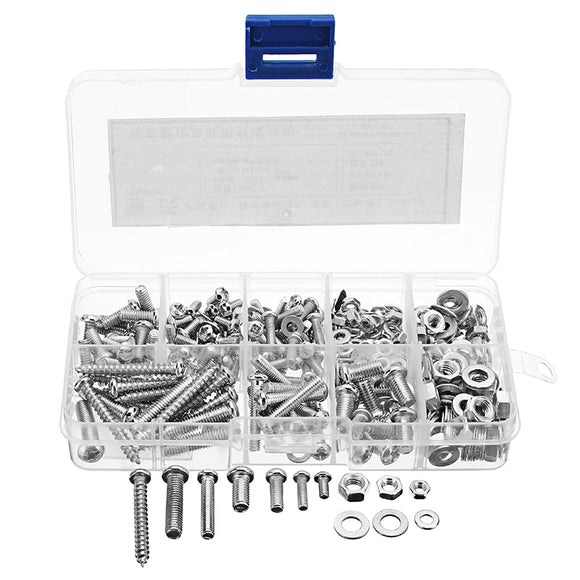 Suleve,MXSP4,Stainless,Steel,Phillips,Round,Screws,Washers,Assortment