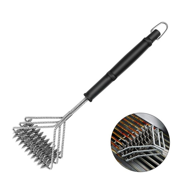 Wires,Grill,Cleaning,Brushes,Camping,Cleaner,Notched,Scraper,Brass,Bristles