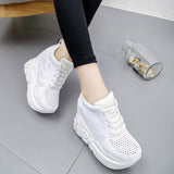 Women's,Platform,Sneakers,Wedge,Heels,Sneakers,Wedge,Fitness,Running,Sneakers