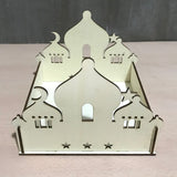 Puzzle,Wooden,Building,Model,Islamic,House,Stand,Ramadan,Gifts,Decorations