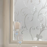 40cmX200cm,Modern,Flower,Pattern,Glass,Stickers,Bathroom,Balcony,Sliding,Frosted,Glass,Stick
